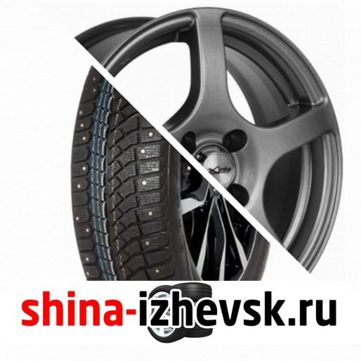 Колесо в сборе Viatti Brina Nordico (V-522) 195/60 R15 T 88 + X-trike X118 6xR15 4×100 ET45 DIA54.1 Темно-серебристый в Ижевске